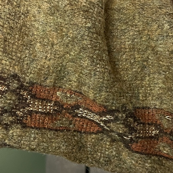 Olive Green Wool + Mohair Women's Tunic, dress - Picture 5 of 7